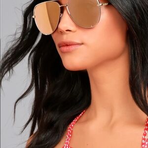 Quay Australia x Desi Gold High Key Large Aviator Sunglasses